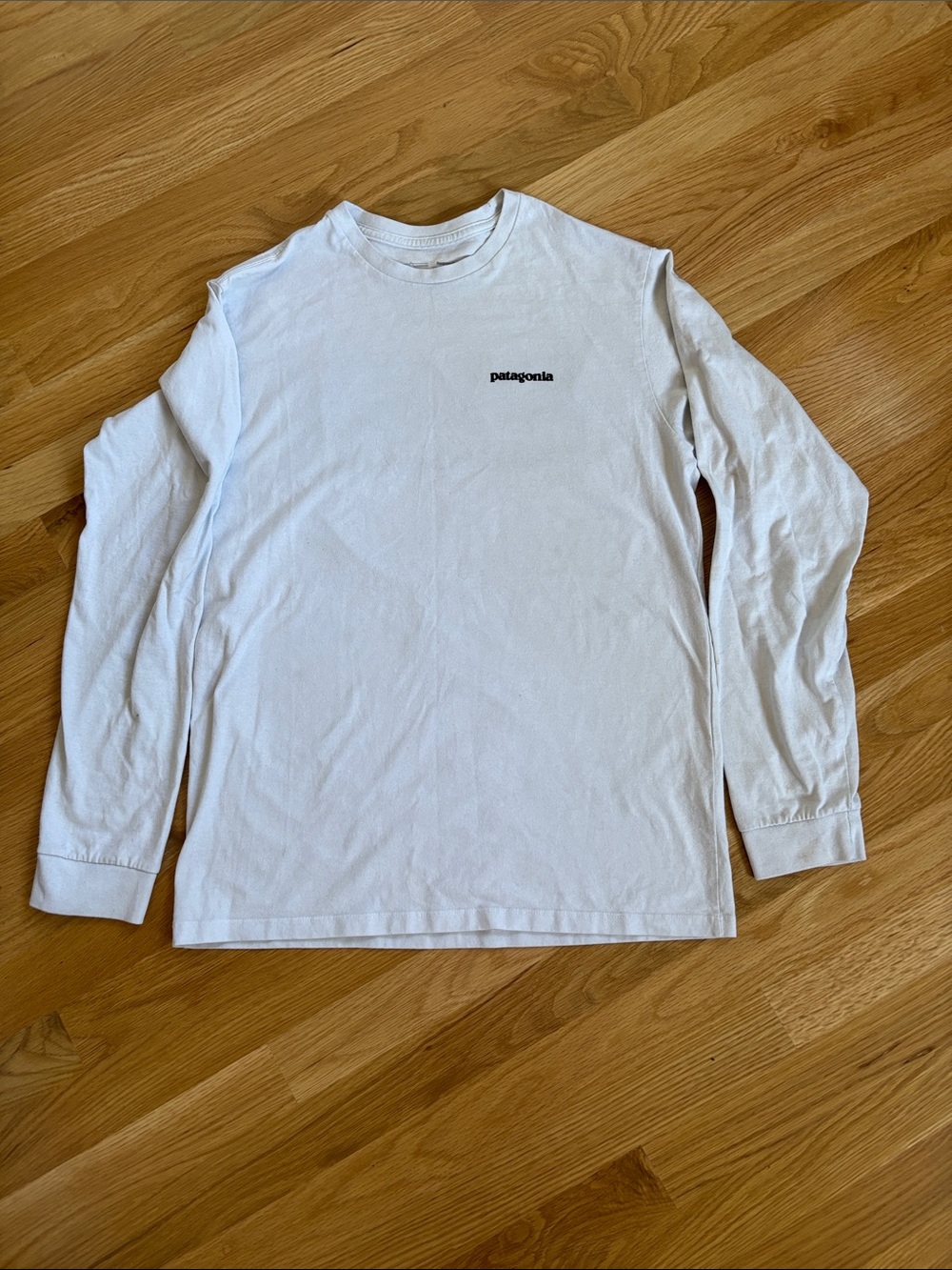 Patagonia White Long-Sleeve Logo Tee